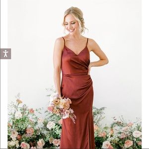 Revelry Rory Cinnamon Rose Satin Dress. Size 8 (fits like a street size 4!)